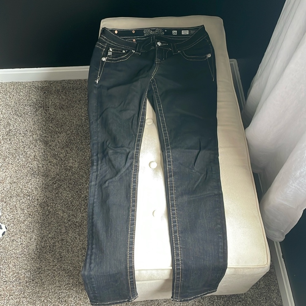 Miss me embellished black jeans